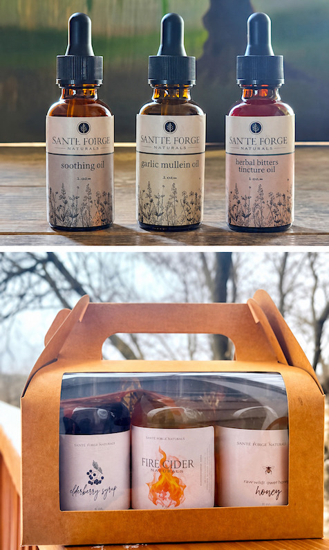 Minnesota herbal teas, salves, balms, tinctures, dried herbs, and apothecary goods Sanfte Hügel Homestead