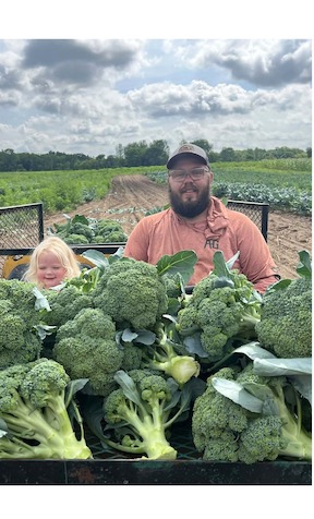 Fall CSA harvest with broccoli and seasonal Minnesota produce