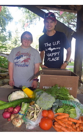 Summer CSA box with seasonal Minnesota produce